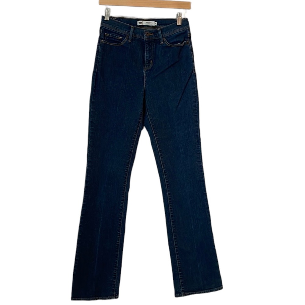 Levi Jeans 512 Bootcut Perfectly Slimming Stretch Size 6L Dark Wash 28x34